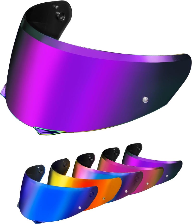psler i90 Visor - HJ-33 Helmet Tinted Visor i90 Face Shield Motorcycle Helmet Visor for i90 HJ-33,Deep Purple - Image 1